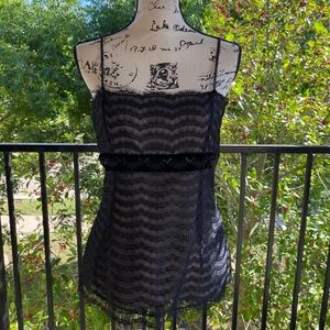Ann Taylor Black Lace spahgehtti strap